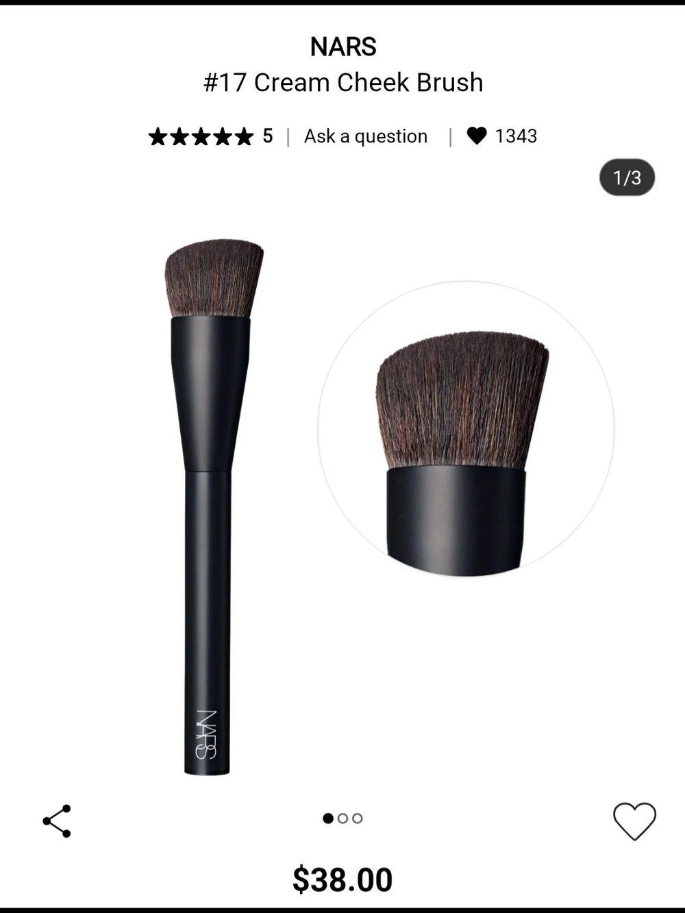 NARS #17 Cream Cheek Brush - Black